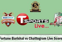 Chattogram Challengers vs Fortune Barishal Live